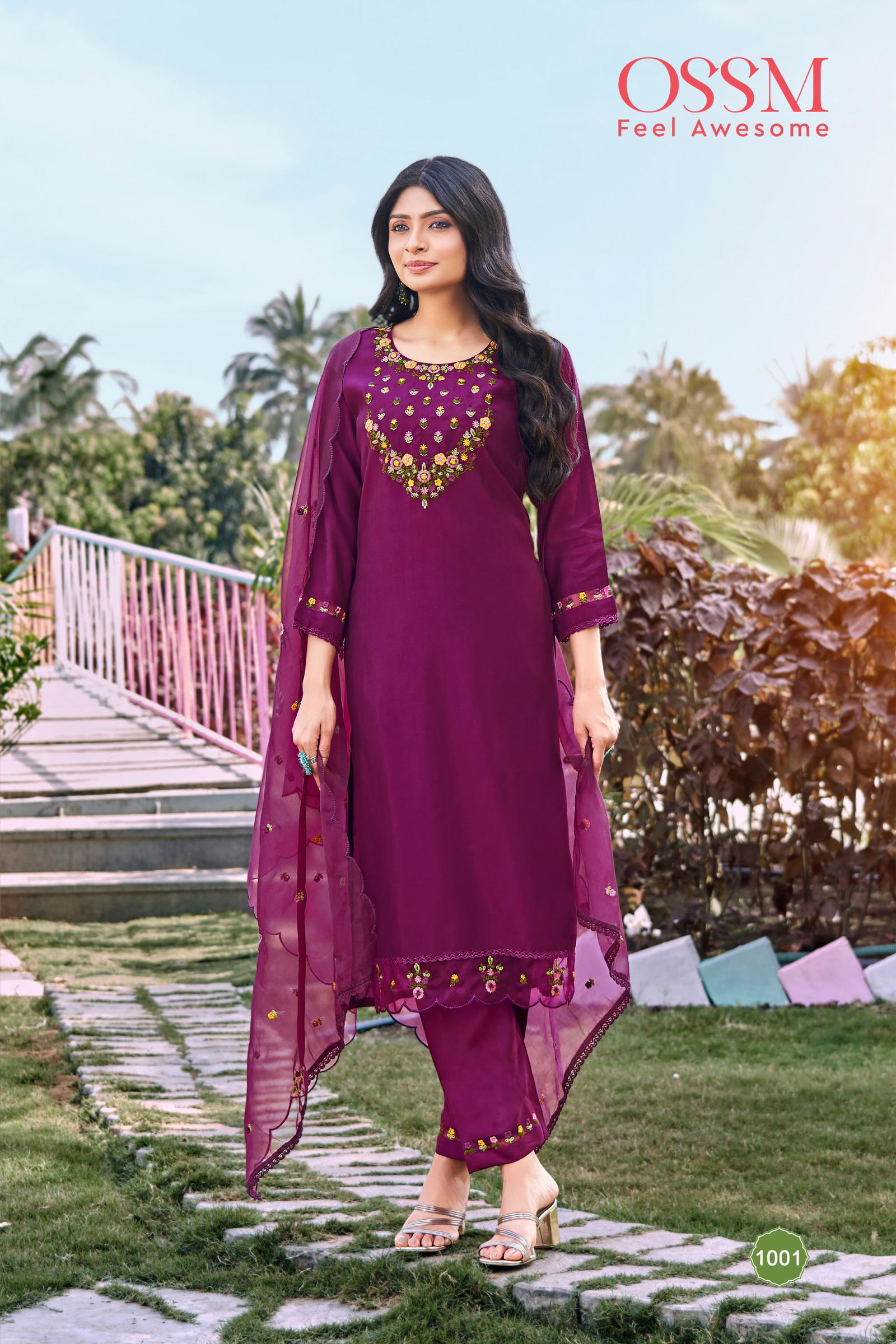 Mohey Vol 2 By Ossm Viscos Roman Silk Embroidery Kurti With Bottom Dupatta Wholesale Market In Surat
